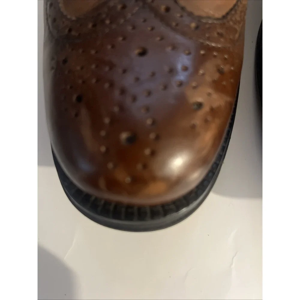 Chaps Men's Brown Leather Wingtips Oxford Size 12